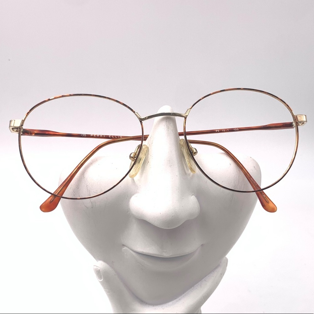 Vintage Perry Ellis Tortoise Oval Sunglasses Frames PE 15-1